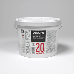 Краска Derufa Интерьер-20 для влажных помещений, для стен и потолков 9 л